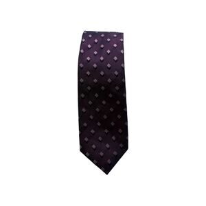 CALIBRATE -‎ 100% Silk Necktie Designer Lux Geometric Purple W3 L54 (221)